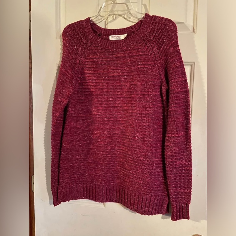 Faded Glory Women's Burgundy Crew Neck Sweater
